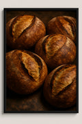Artisan bread loaves fresh from oven | Printable Wall Art | Instant Download