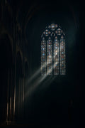 Gothic cathedral interior with dramatic light streaming t... | Printable Wall Art | Instant Download