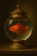 Goldfish in ornate Victorian fishbowl | Printable Wall Art | Instant Download