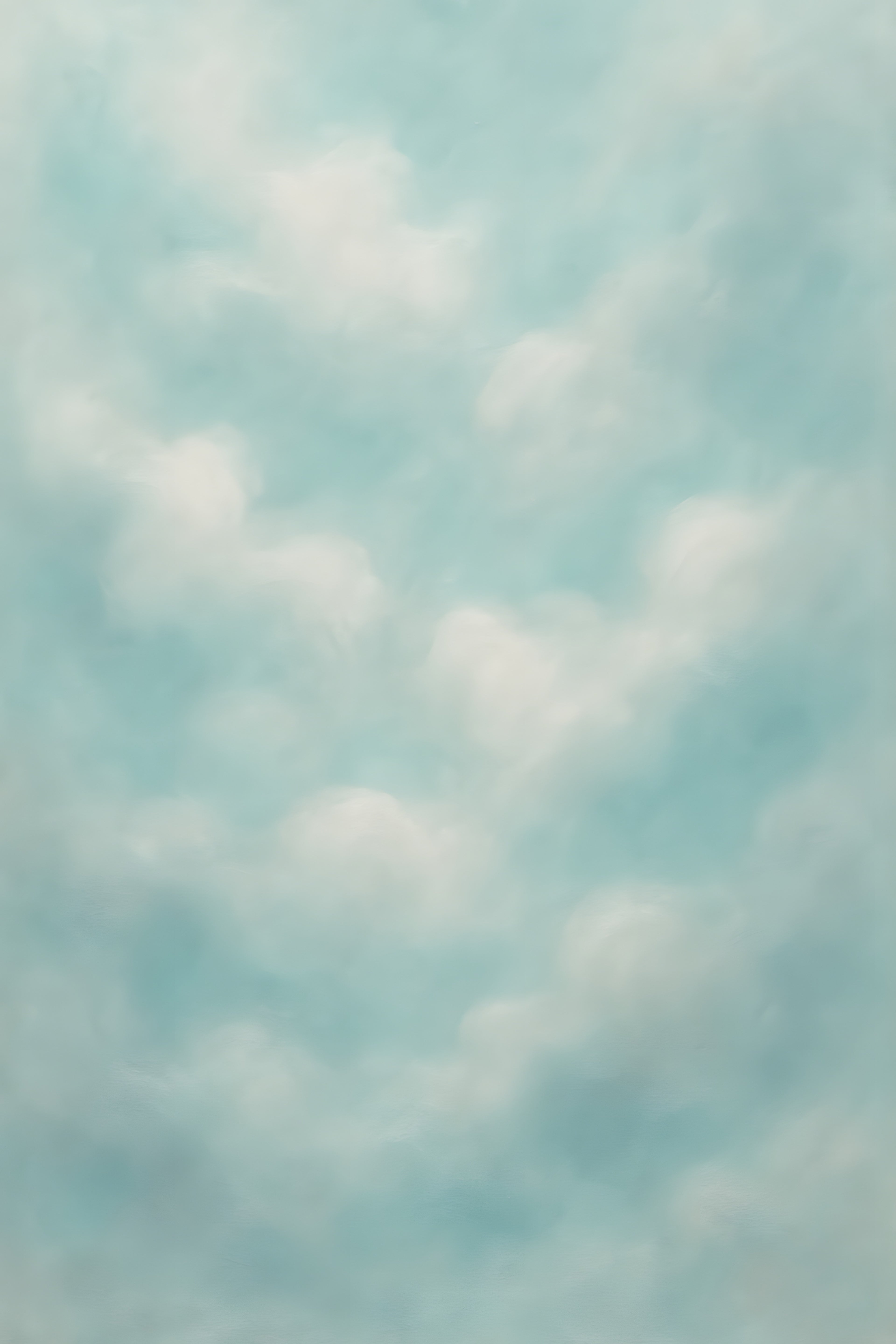Dreamy abstract cloudscape in soft aqua | Printable Wall Art | Instant Download