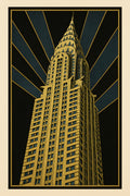 Art deco illustration of Chrysler Building | Printable Wall Art | Instant Download
