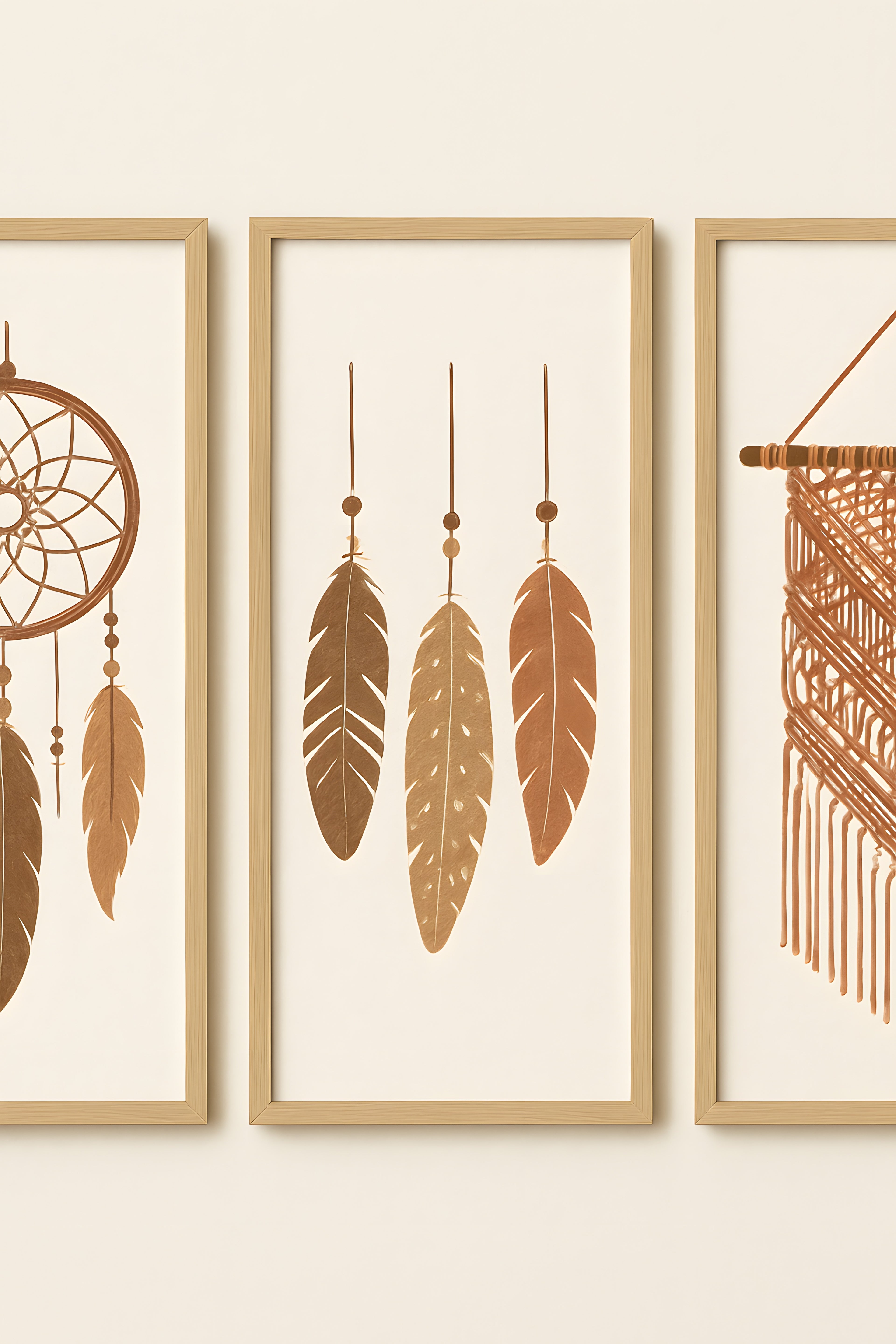 Three-piece boho set: dreamcatcher | Printable Wall Art | Instant Download