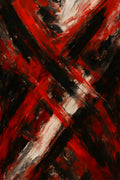 Dynamic abstract expressionist painting with energetic br... | Printable Wall Art | Instant Download