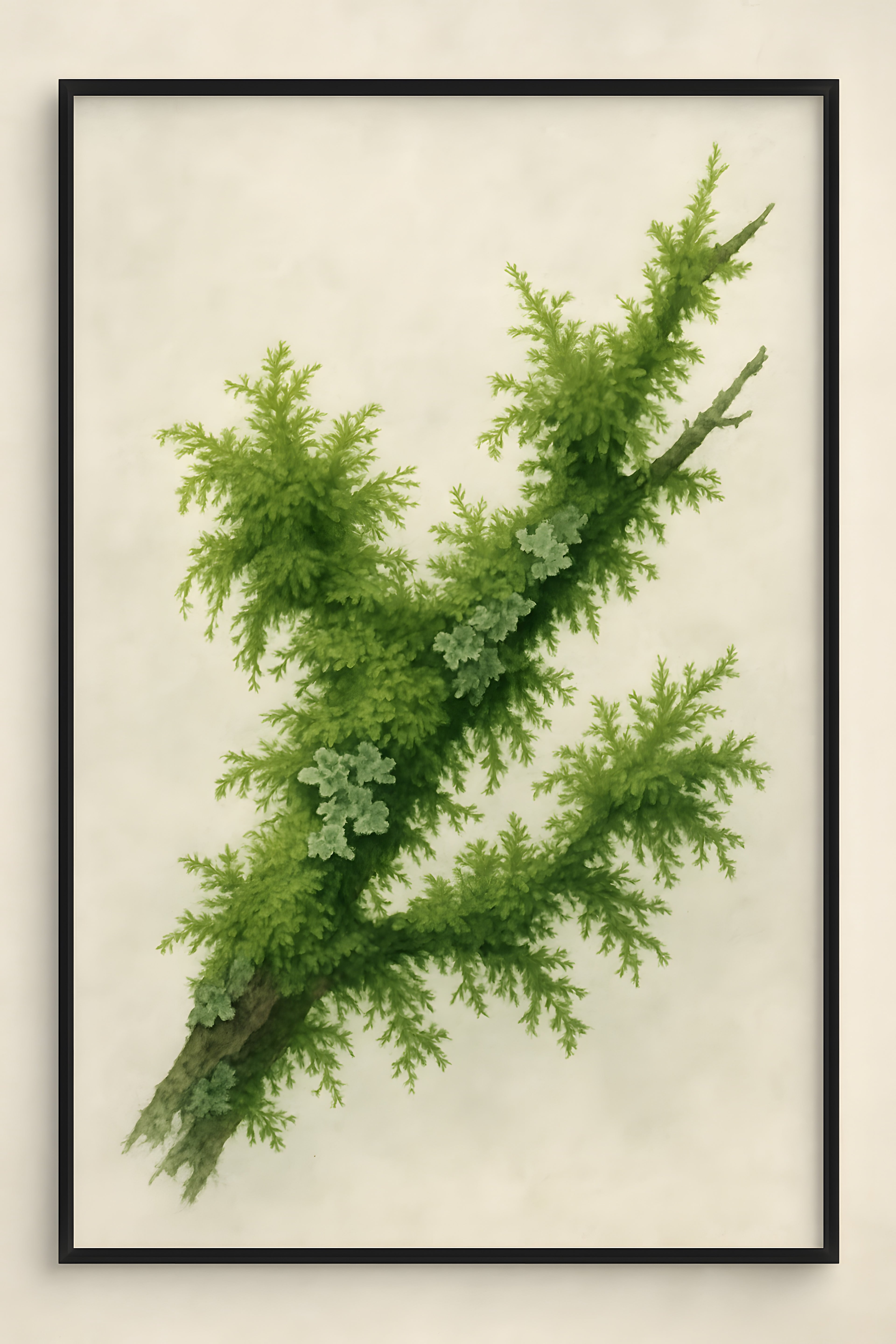 Moss and lichen covered branch | Printable Wall Art | Instant Download
