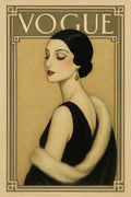 Vintage Vogue magazine cover inspired illustration | Printable Wall Art | Instant Download