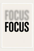 Bold typographic poster 'FOCUS' with blurred duplicate be... | Printable Wall Art | Instant Download