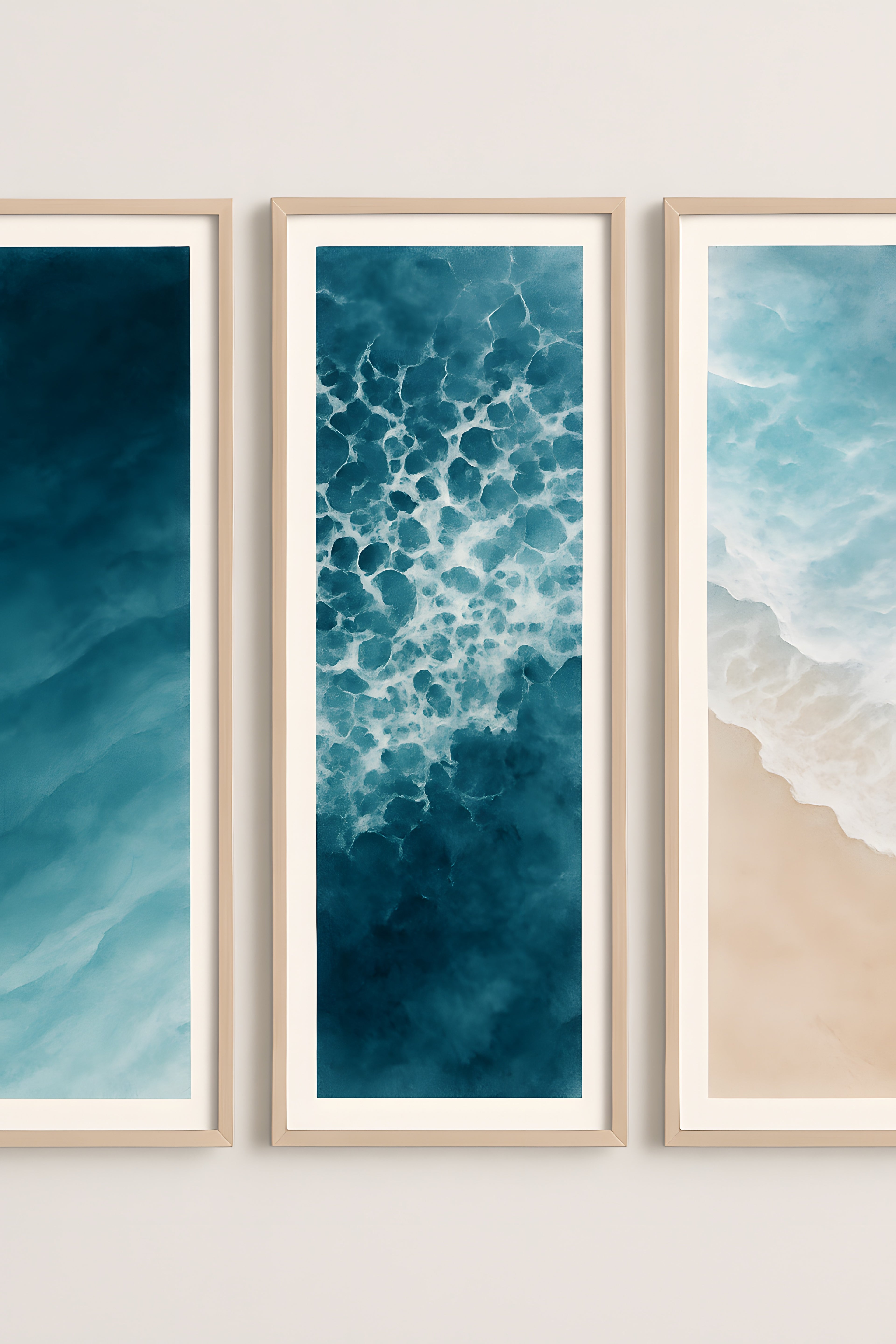 Gallery set of abstract ocean art: deep wave | Printable Wall Art | Instant Download