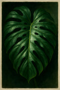 Tropical monstera leaf close-up painting | Printable Wall Art | Instant Download
