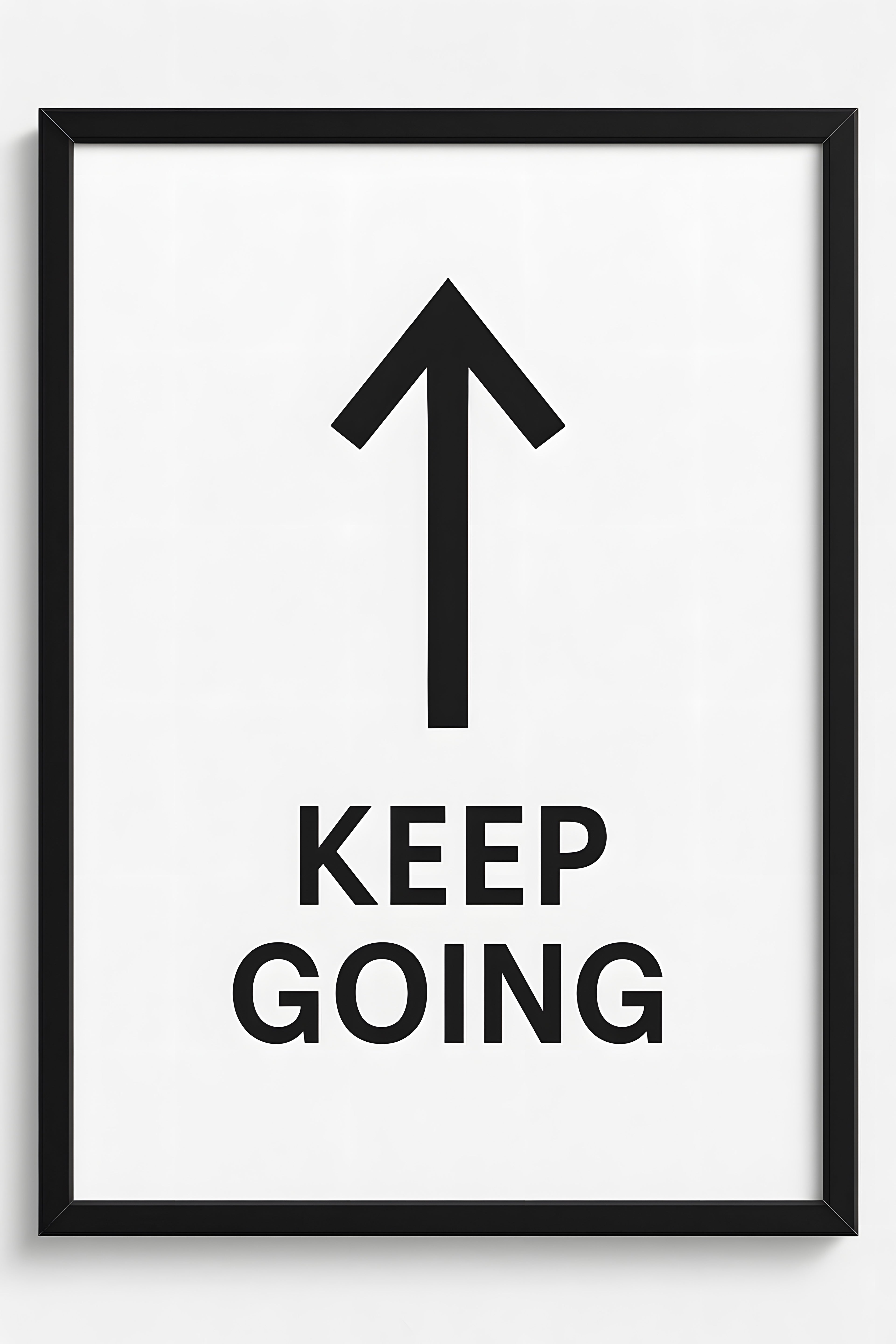 Minimalist arrow pointing upward with 'Keep Going' in cle... | Printable Wall Art | Instant Download