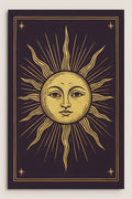 Celestial sun with radiating beams and ornate face | Printable Wall Art | Instant Download