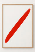 Minimalist abstract with single bold diagonal slash of ve... | Printable Wall Art | Instant Download