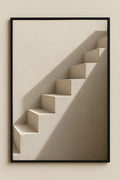 Abstract minimalist stairs ascending diagonally | Printable Wall Art | Instant Download