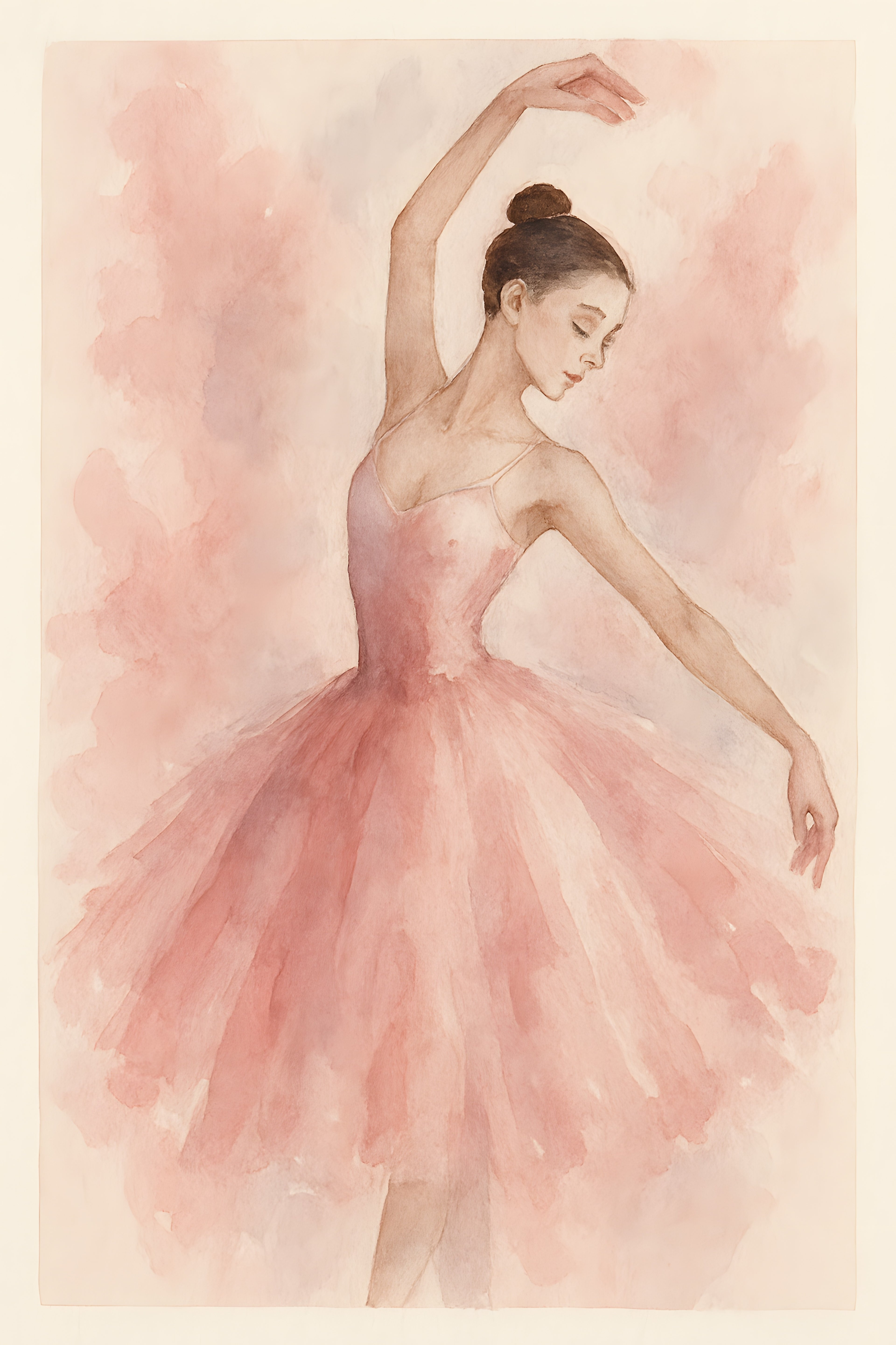 Fashion illustration of ballet dancer in tutu | Printable Wall Art | Instant Download