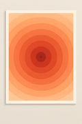 Concentric abstract circles in ombre sunset colors — peac... | Printable Wall Art | Instant Download