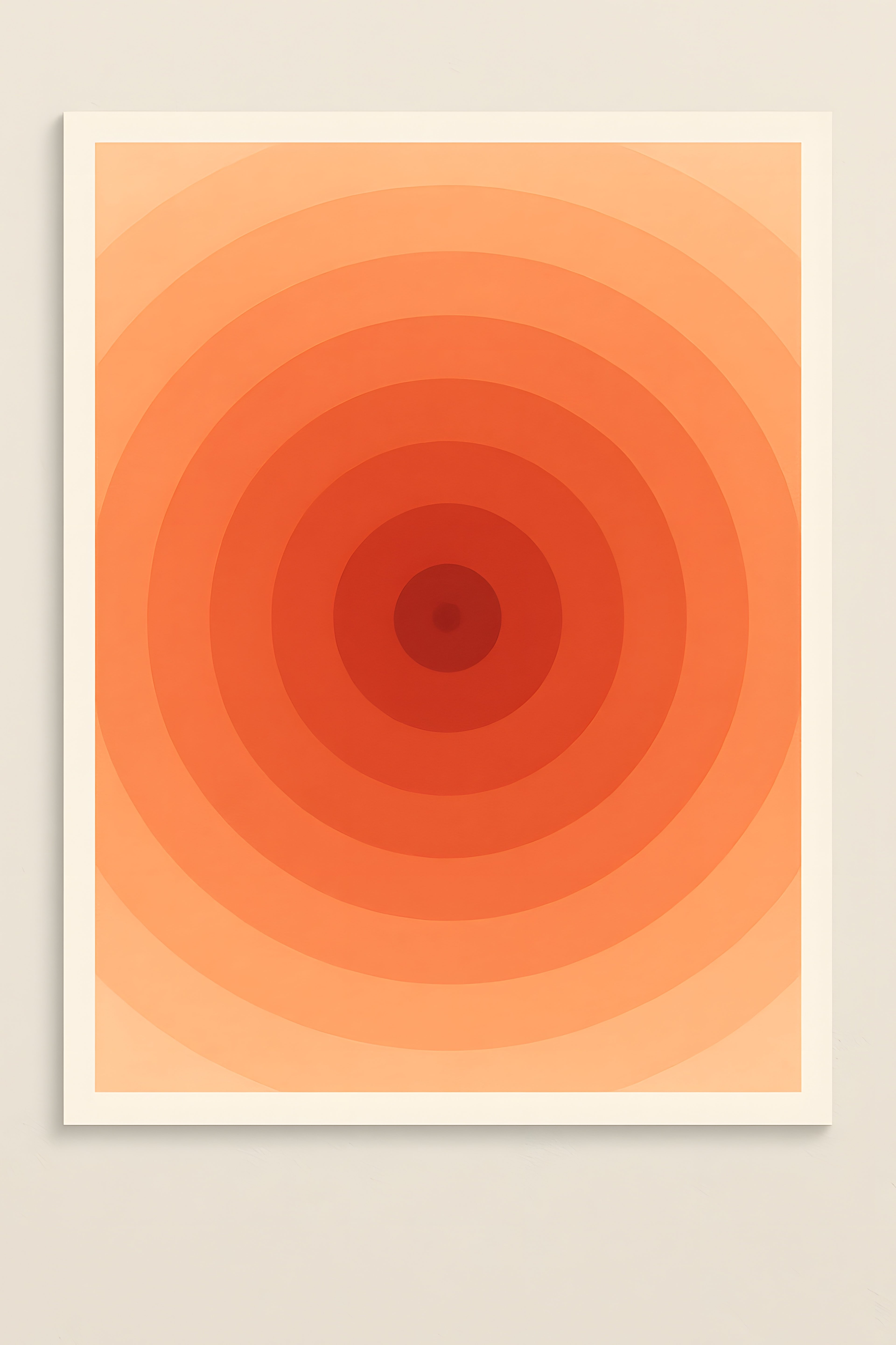 Concentric abstract circles in ombre sunset colors — peac... | Printable Wall Art | Instant Download