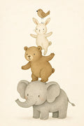 Stacking animals tower — elephant | Printable Wall Art | Instant Download