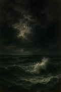 Dramatic stormy seascape with dark clouds and turbulent w... | Printable Wall Art | Instant Download