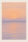 Minimalist coastal sunset painting with soft peach and la... | Printable Wall Art | Instant Download