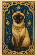 Siamese cat in traditional Thai art style | Printable Wall Art | Instant Download
