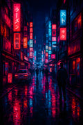 Tokyo neon street at night | Printable Wall Art | Instant Download