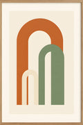 Minimalist abstract arch shapes in terracotta | Printable Wall Art | Instant Download
