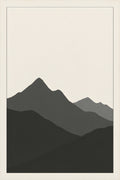 Two-tone minimalist landscape silhouette | Printable Wall Art | Instant Download