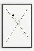 Abstract minimalist composition with two thin intersectin... | Printable Wall Art | Instant Download