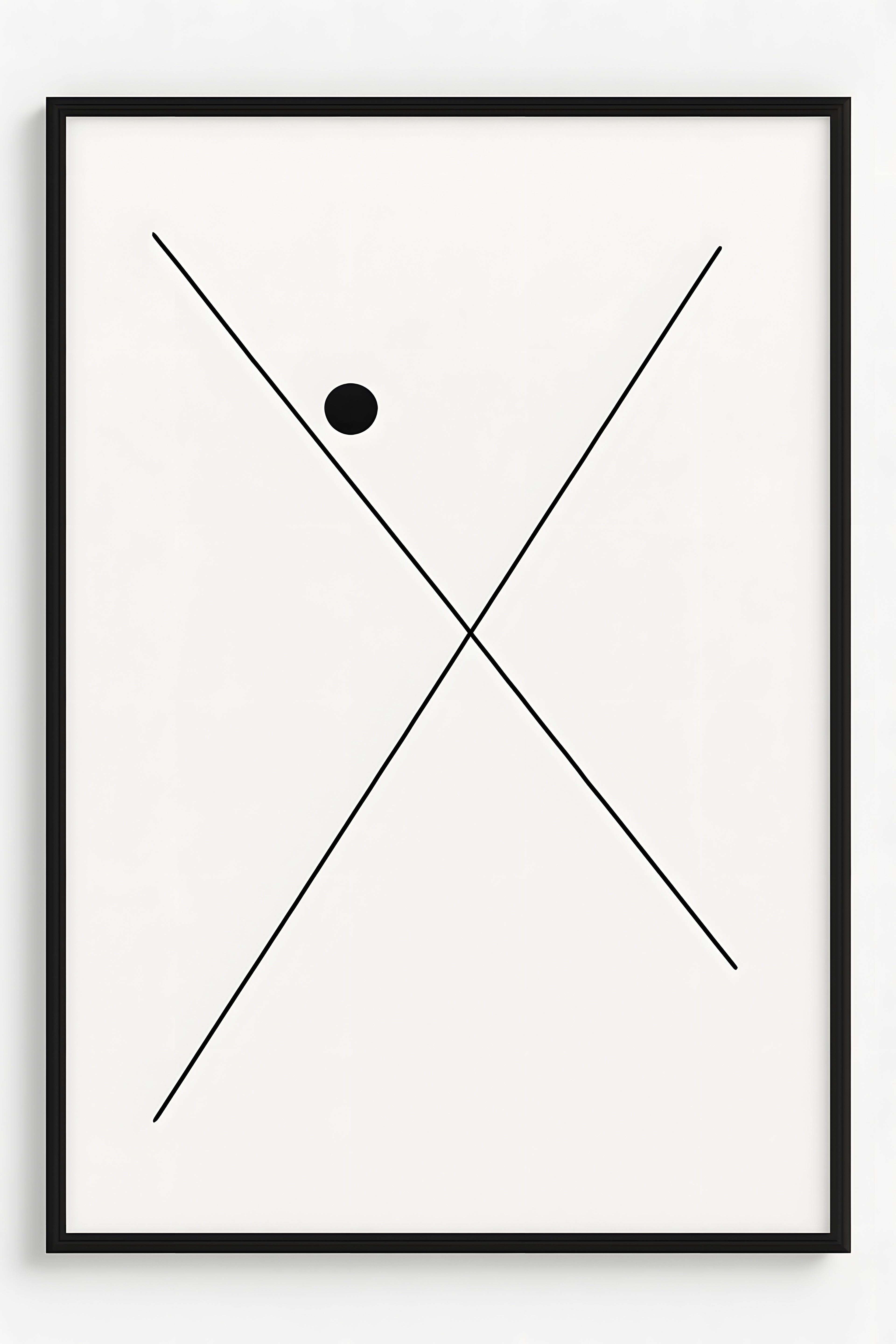 Abstract minimalist composition with two thin intersectin... | Printable Wall Art | Instant Download