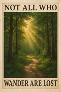 Forest path with sunlight breaking through trees | Printable Wall Art | Instant Download