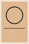 Geometric minimalist art with a single circle and thin ho... | Printable Wall Art | Instant Download
