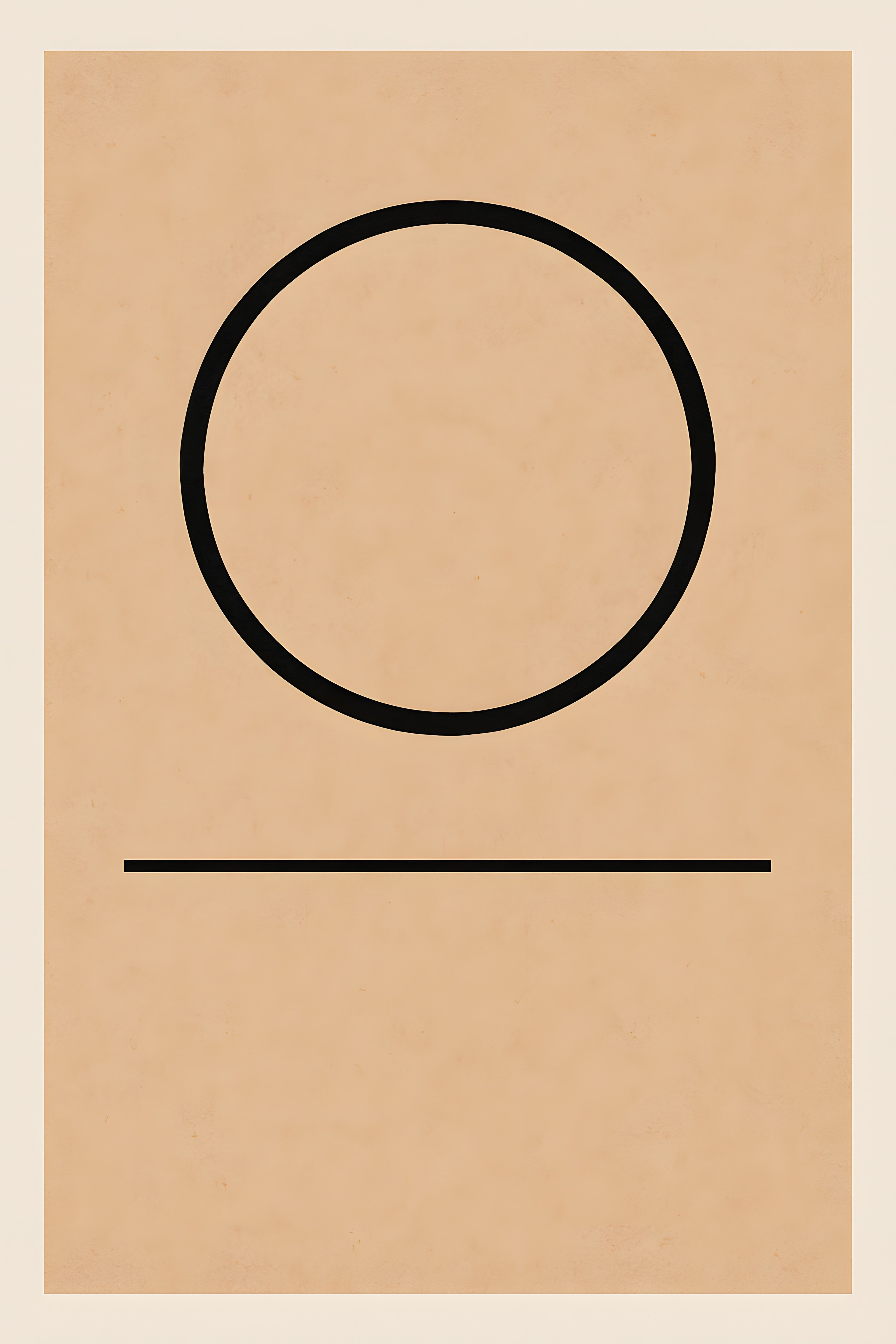 Geometric minimalist art with a single circle and thin ho... | Printable Wall Art | Instant Download