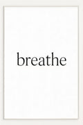 Minimalist typography — single word 'breathe' in thin ser... | Printable Wall Art | Instant Download