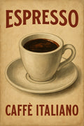 Vintage Italian espresso advertisement poster | Printable Wall Art | Instant Download