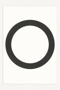 Single perfect circle in charcoal gray on pure white back... | Printable Wall Art | Instant Download