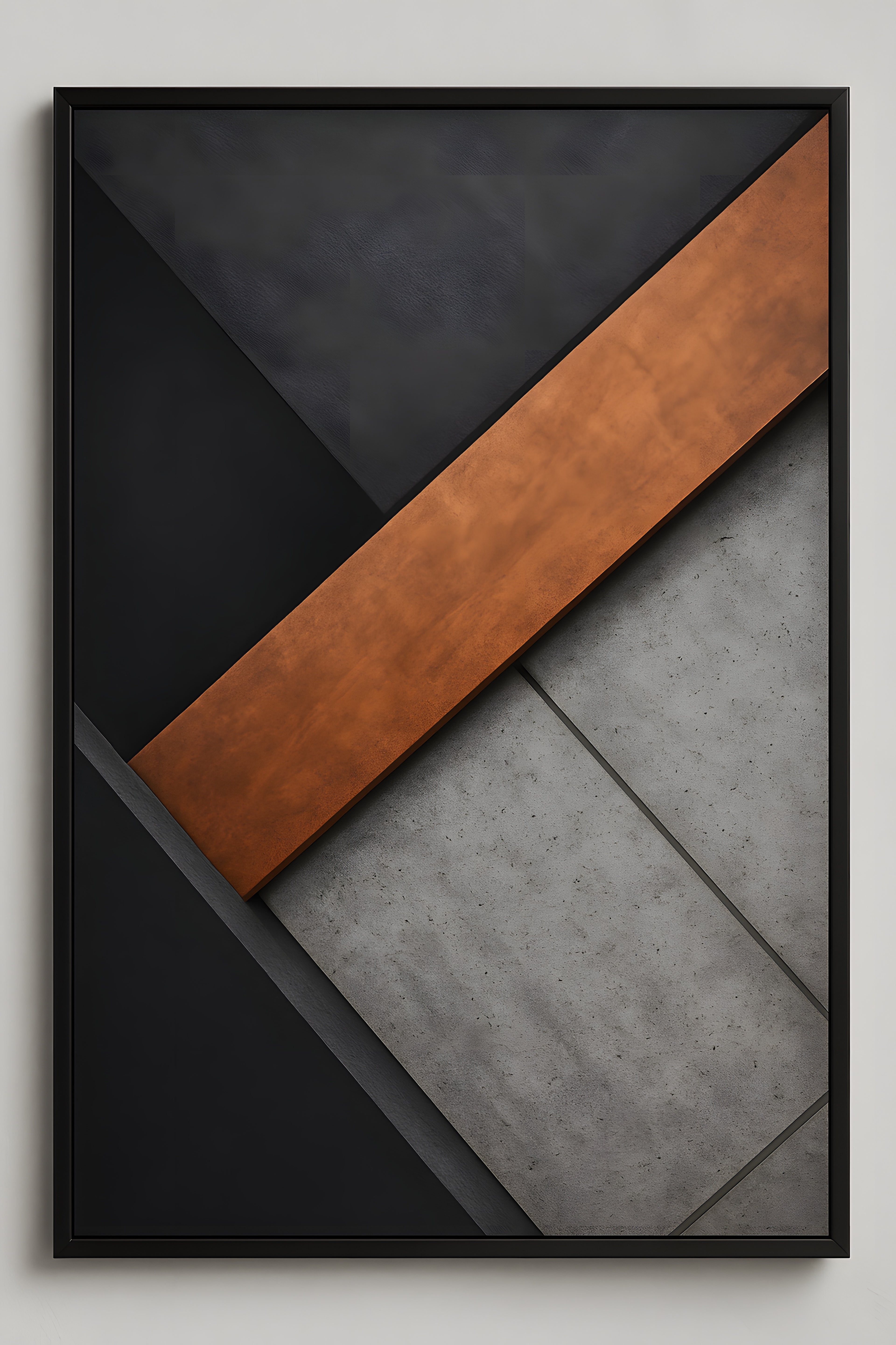 Architectural abstract with sharp diagonal lines in charc... | Printable Wall Art | Instant Download