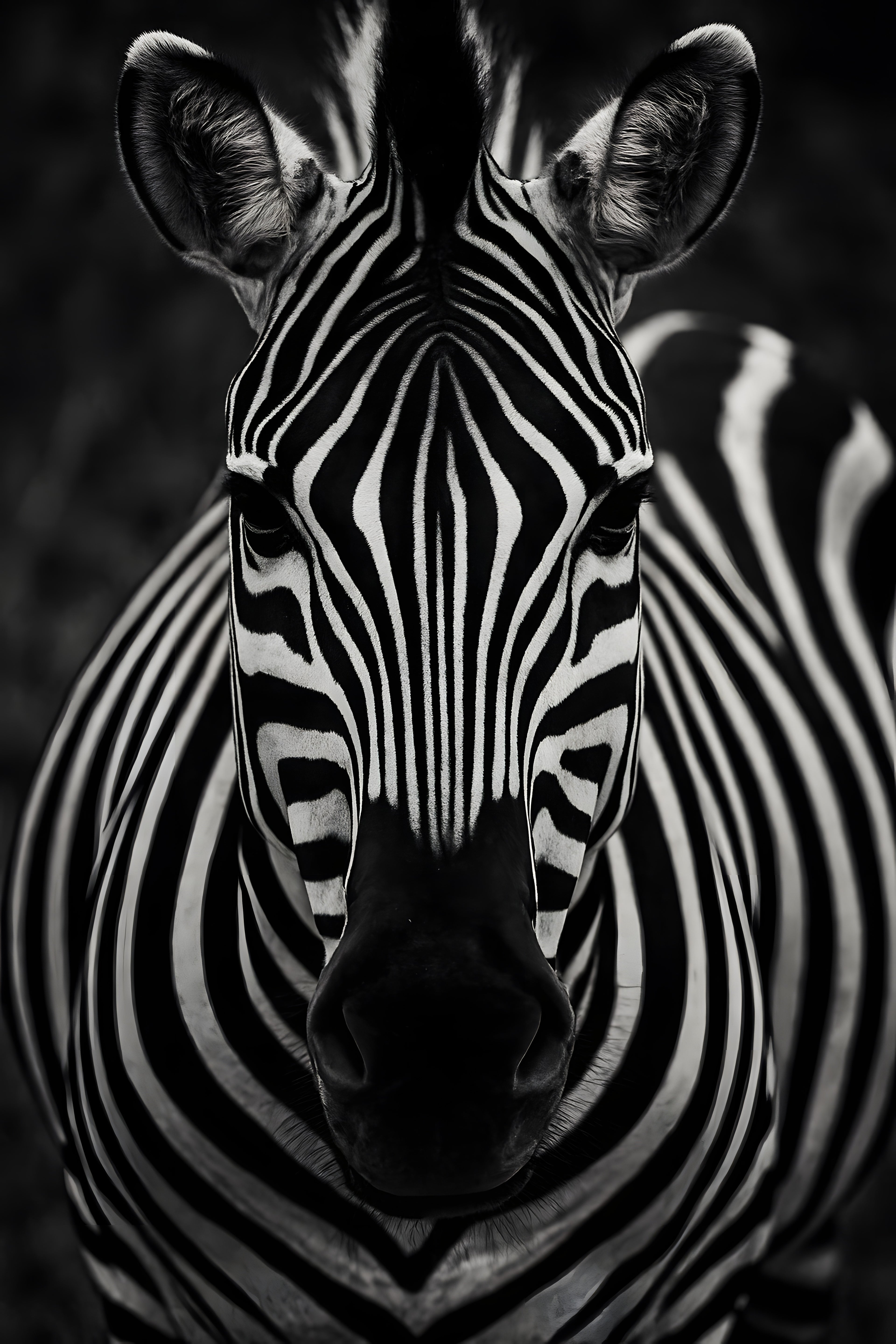 High contrast photograph of zebra | Printable Wall Art | Instant Download