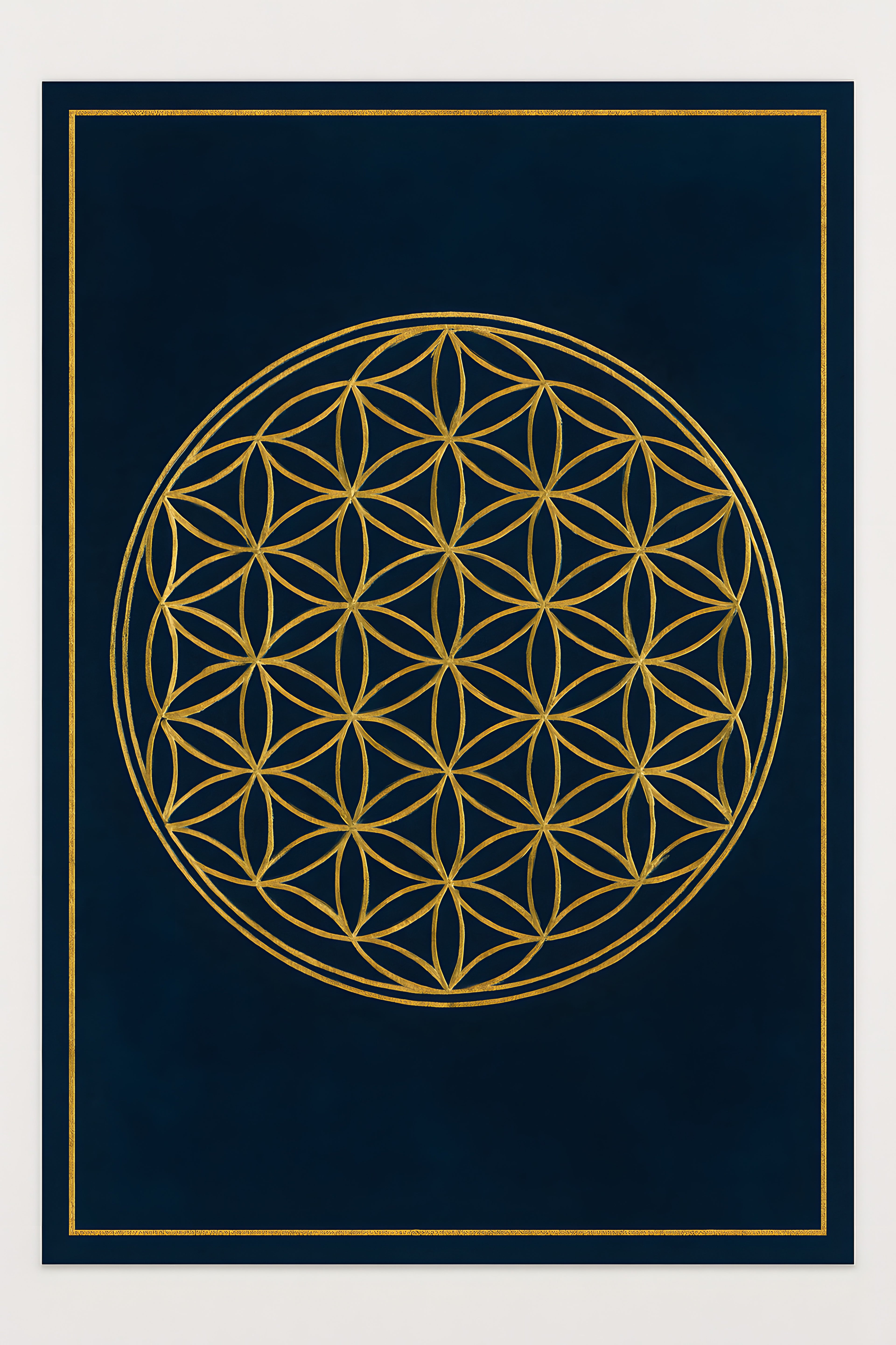 Sacred geometry flower of life pattern in shimmering gold... | Printable Wall Art | Instant Download