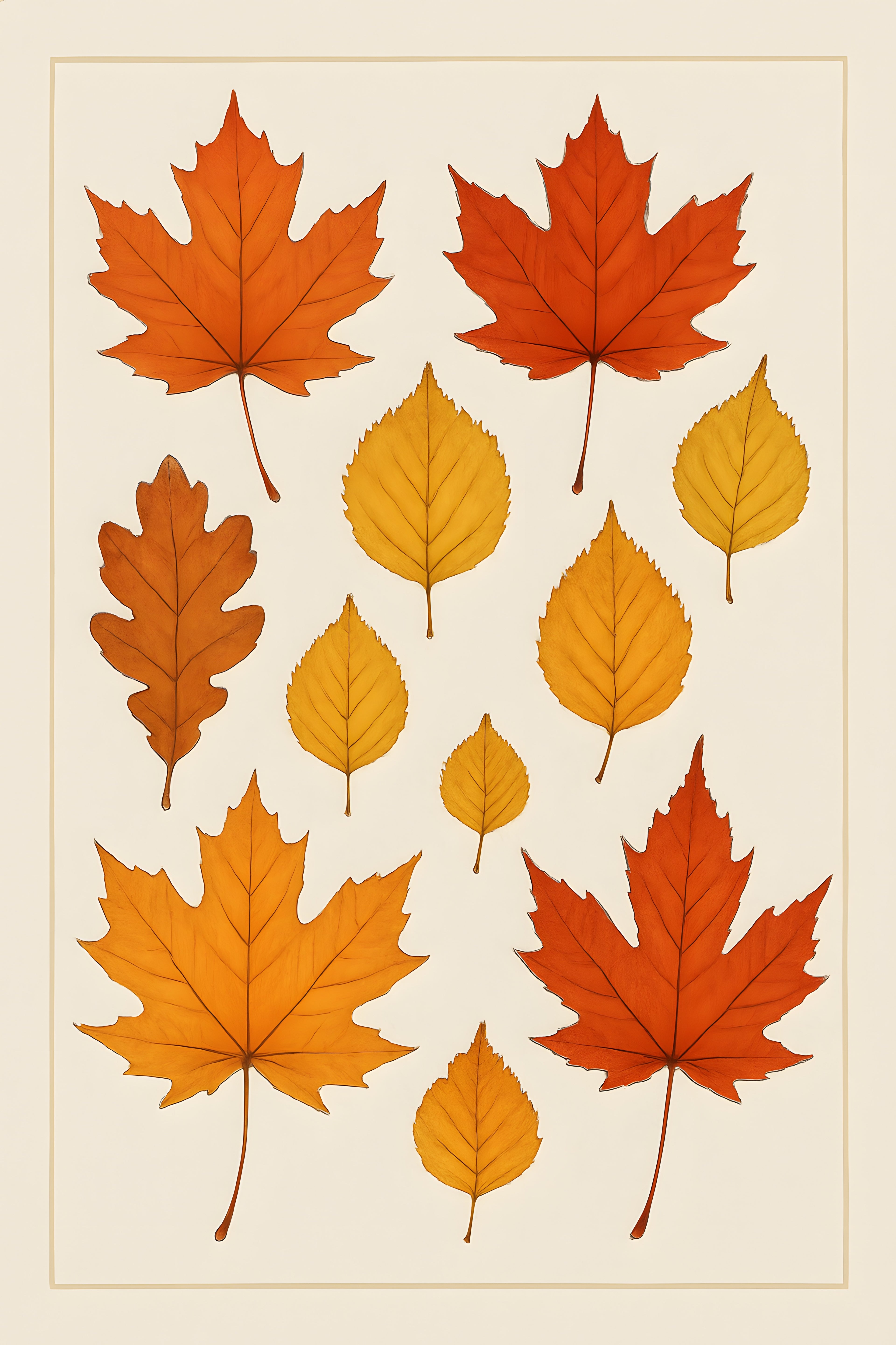 Autumn leaves collection — maple | Printable Wall Art | Instant Download