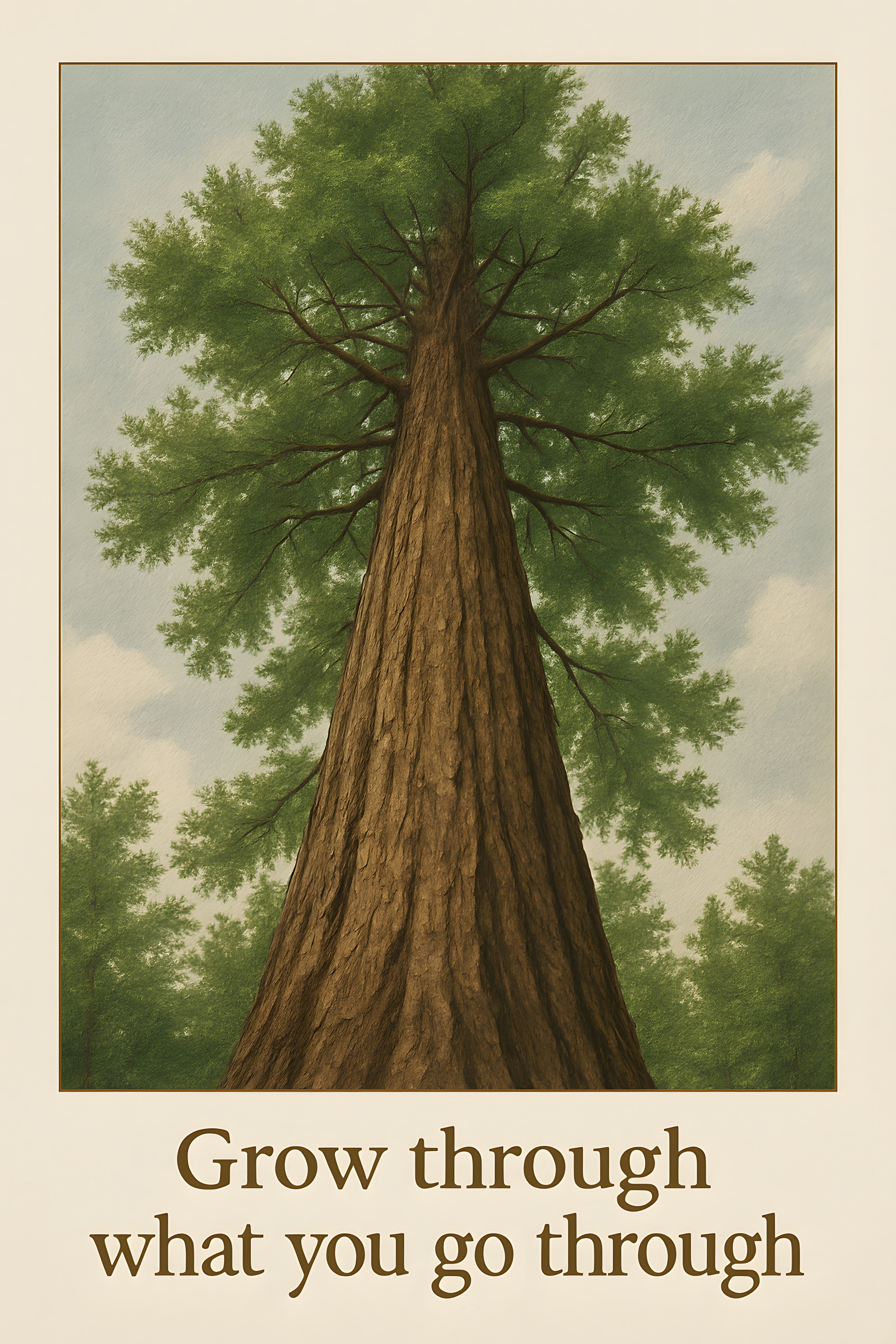 Tall redwood tree looking up | Printable Wall Art | Instant Download