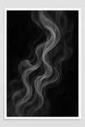 Black and white abstract smoke wisps | Printable Wall Art | Instant Download