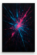 Explosive abstract with radiating lines and splatter in e... | Printable Wall Art | Instant Download