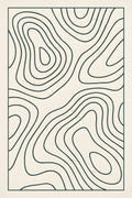 Abstract topographic map-inspired art with organic contou... | Printable Wall Art | Instant Download
