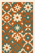 Bohemian tile pattern in terracotta | Printable Wall Art | Instant Download