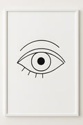 Minimalist eye illustration in clean thin lines | Printable Wall Art | Instant Download