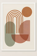 Abstract boho arches in muted terracotta | Printable Wall Art | Instant Download