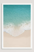 Aerial view of turquoise ocean waves meeting white sandy ... | Printable Wall Art | Instant Download