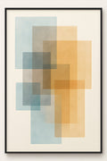 Multi-layered abstract with transparent overlapping recta... | Printable Wall Art | Instant Download