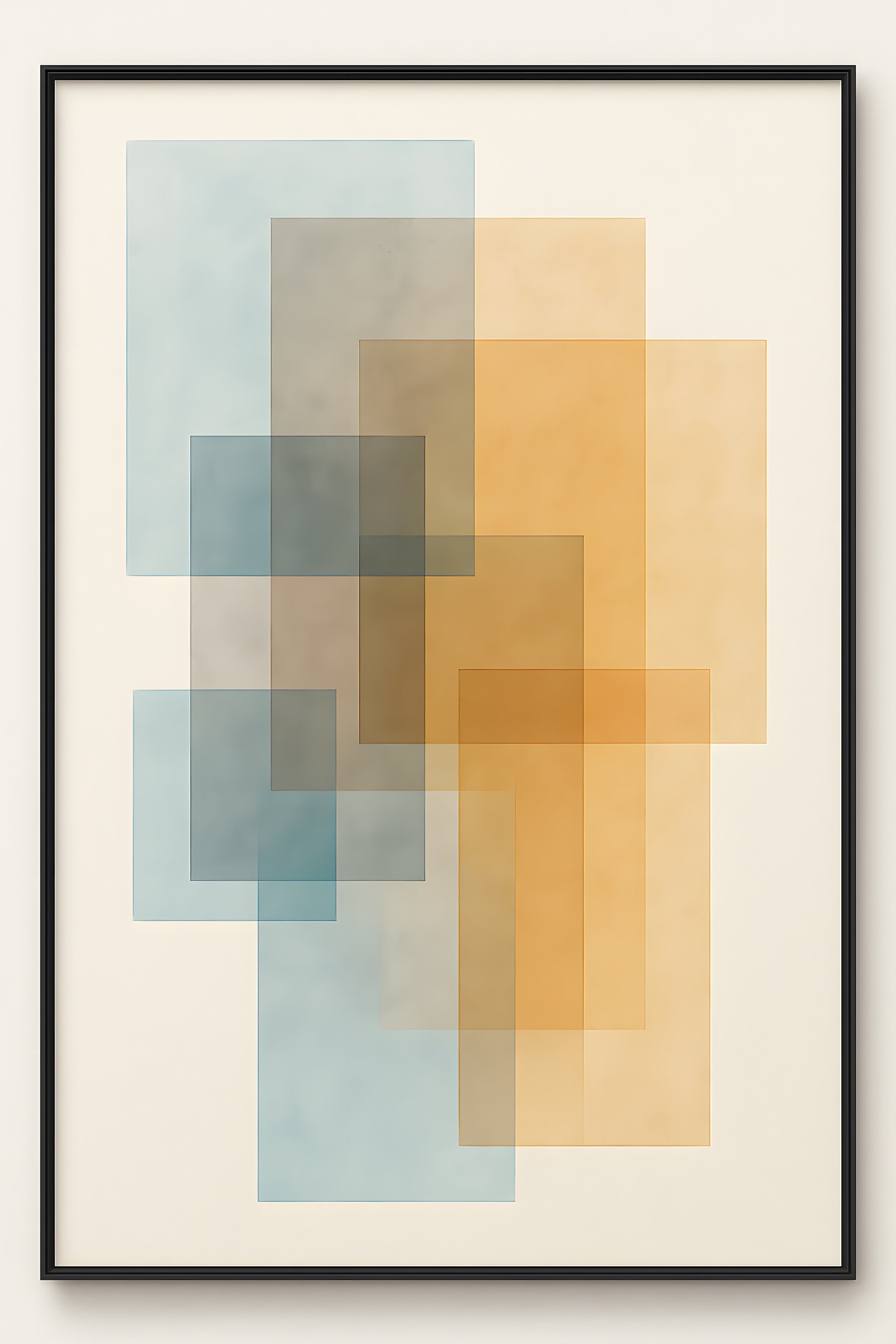 Multi-layered abstract with transparent overlapping recta... | Printable Wall Art | Instant Download