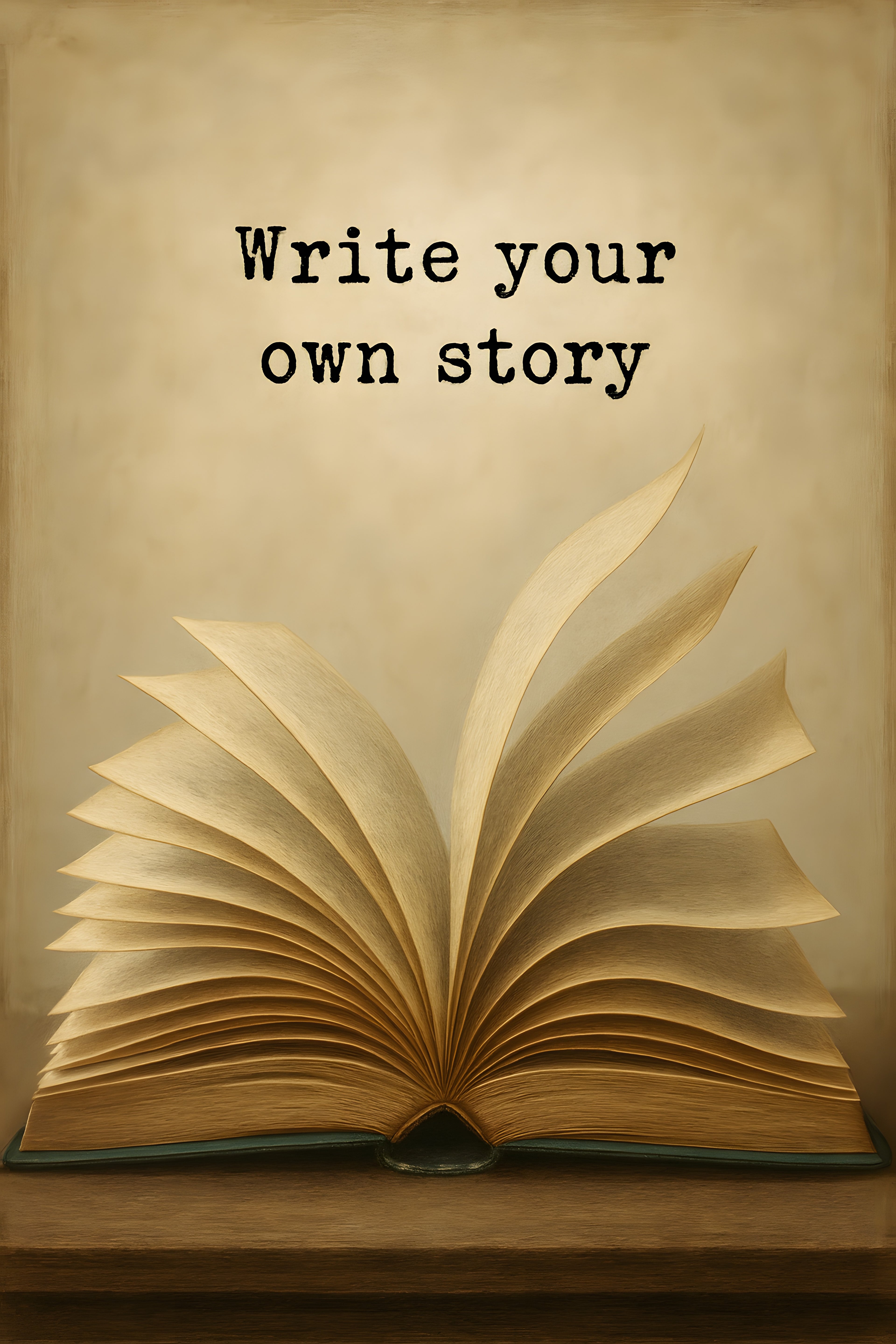 Open book with pages turning in wind | Printable Wall Art | Instant Download