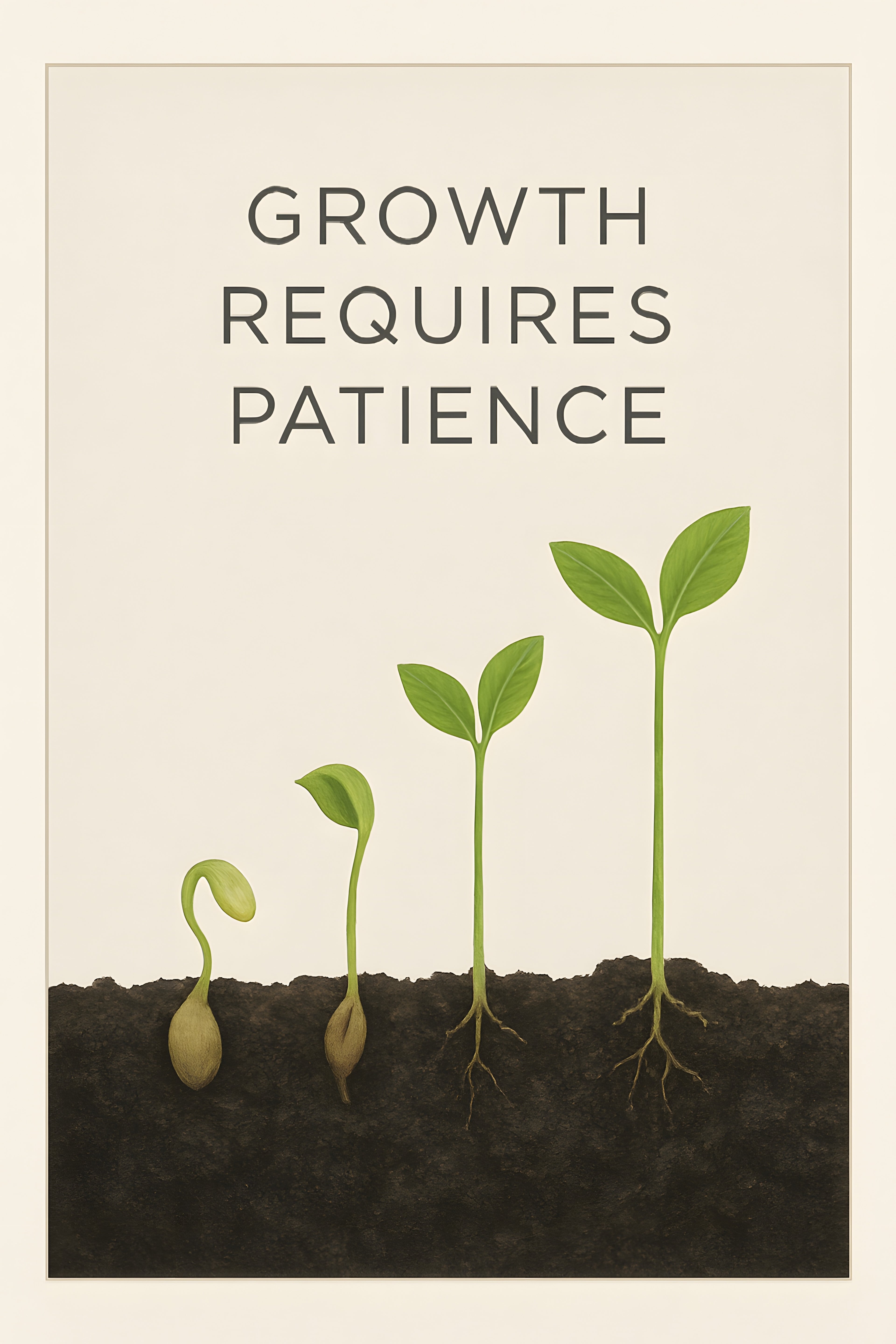 Seeds sprouting from dark soil | Printable Wall Art | Instant Download